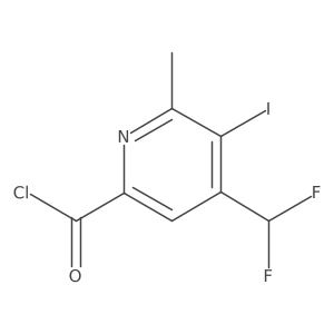 4-(Difluoromethyl)-5-iodo-6-methylpicolinoyl chloride结构式