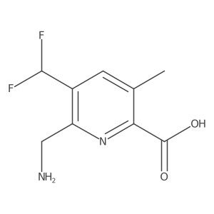 2-(Aminomethyl)-3-(difluoromethyl)-5-methylpyridine-6-carboxylic acid Structure