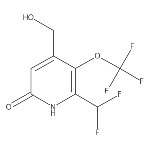 2-(Difluoromethyl)-6-hydroxy-3-(trifluoromethoxy)pyridine-4-methanol Structure