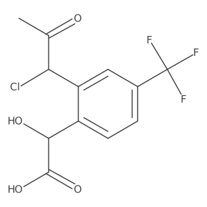 2-(1-Chloro-2-oxopropyl)-4-(trifluoromethyl)mandelic acid Structure