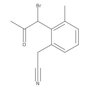 2-(1-Bromo-2-oxopropyl)-3-methylphenylacetonitrile结构式