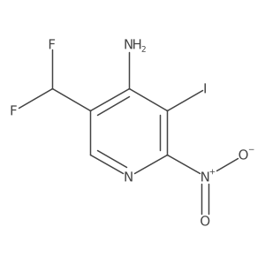 5-(Difluoromethyl)-3-iodo-2-nitropyridin-4-amine Structure