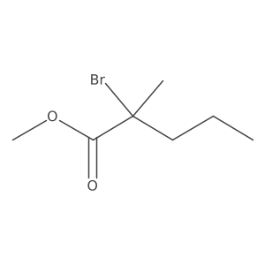Methyl 2-bromo-2-methylpentanoate结构式