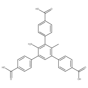 2'-Amino-5'-(4-carboxyphenyl)-4'-methyl-[1,1':3',1''-terphenyl]-4,4''-dicarboxylic acid Structure