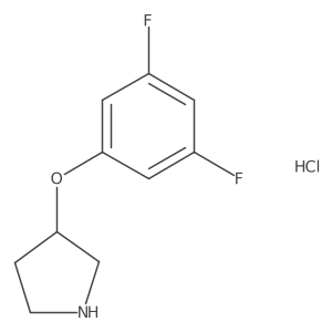 3-(3,5-Difluorophenoxy)pyrrolidine hydrochloride Structure