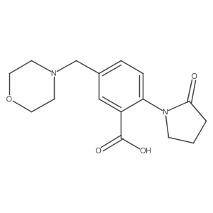 5-(Morpholinomethyl)-2-(2-oxopyrrolidin-1-yl)benzoic acid结构式