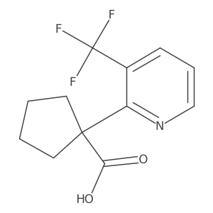 1-[3-(Trifluoromethyl)pyridin-2-yl]cyclopentane-1-carboxylic acid Structure