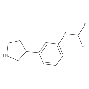 3-{3-[(Difluoromethyl)sulfanyl]phenyl}pyrrolidine结构式