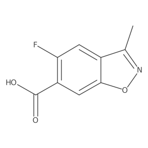 5-Fluoro-3-methylbenzo[d]isoxazole-6-carboxylic acid结构式