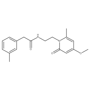 N-(2-(4-methoxy-6-methyl-2-oxopyridin-1(2H)-yl)ethyl)-2-(m-tolyl)acetamide结构式
