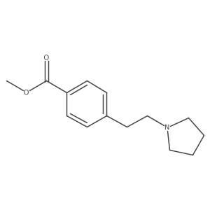 Methyl 4-(2-(pyrrolidin-1-yl)ethyl)benzoate结构式