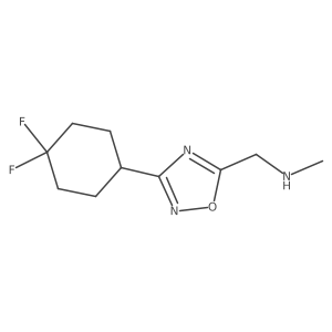 1-(3-(4,4-difluorocyclohexyl)-1,2,4-oxadiazol-5-yl)-N-methylmethanamine Structure