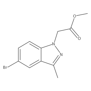 Methyl 5-bromo-3-methyl-1H-indazole-1-acetate结构式