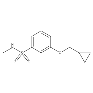 3-(cyclopropylmethoxy)-N-methylbenzene-1-sulfonamide结构式