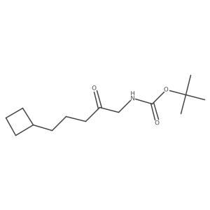 tert-butyl N-(5-cyclobutyl-2-oxopentyl)carbamate Structure
