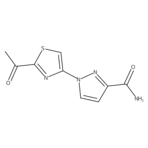 1-(2-acetyl-1,3-thiazol-4-yl)-1H-pyrazole-3-carboxamide Structure