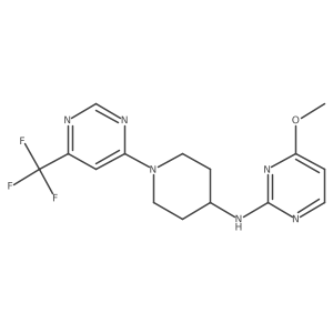 4-methoxy-N-{1-[6-(trifluoromethyl)pyrimidin-4-yl]piperidin-4-yl}pyrimidin-2-amine Structure