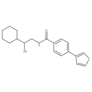 N-(2-cyclohexyl-2-hydroxyethyl)-4-(thiophen-3-yl)benzamide结构式