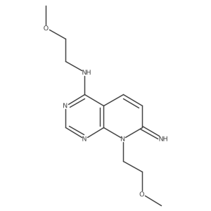 7-imino-N,8-bis(2-methoxyethyl)-7,8-dihydropyrido[2,3-d]pyrimidin-4-amine Structure