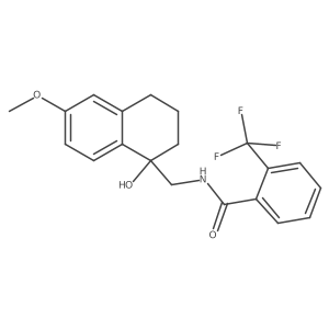 N-((1-hydroxy-6-methoxy-1,2,3,4-tetrahydronaphthalen-1-yl)methyl)-2-(trifluoromethyl)benzamide Structure
