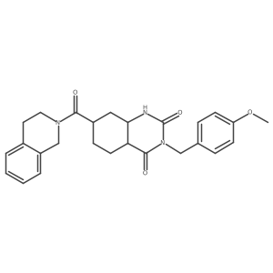 3-[(4-Methoxyphenyl)methyl]-7-(1,2,3,4-tetrahydroisoquinoline-2-carbonyl)-1,2,3,4-tetrahydroquinazoline-2,4-dione结构式