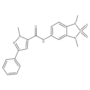 N-(1,3-dimethyl-2,2-dioxido-1,3-dihydrobenzo[c][1,2,5]thiadiazol-5-yl)-1-methyl-3-phenyl-1H-pyrazole-5-carboxamide Structure