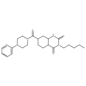 3-pentyl-7-(4-pyridin-2-ylpiperazine-1-carbonyl)-4a,5,6,7,8,8a-hexahydro-1H-quinazoline-2,4-dione结构式