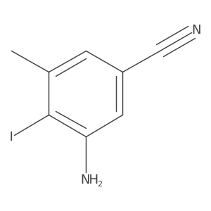 3-Amino-4-iodo-5-methylbenzonitrile Structure
