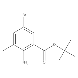 2-Amino-5-bromo-3-methyl-benzoic acid tert-butyl ester结构式