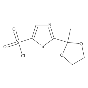 2-(2-Methyl-1,3-dioxolan-2-yl)-5-thiazolesulfonyl chloride结构式