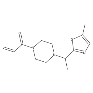 1-{4-[1-(5-Methyl-1,3-thiazol-2-yl)ethyl]piperazin-1-yl}prop-2-en-1-one Structure