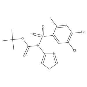 tert-Butyl ((4-bromo-5-chloro-2-fluorophenyl)sulfonyl)(thiazol-4-yl)carbamate结构式