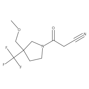 3-(3-(Methoxymethyl)-3-(trifluoromethyl)pyrrolidin-1-yl)-3-oxopropanenitrile结构式