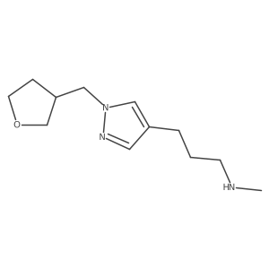 methyl(3-{1-[(oxolan-3-yl)methyl]-1H-pyrazol-4-yl}propyl)amine结构式