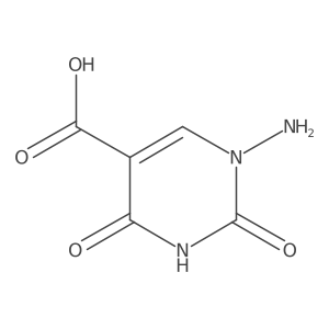 1-Amino-2,4-dioxo-1,2,3,4-tetrahydropyrimidine-5-carboxylic acid结构式