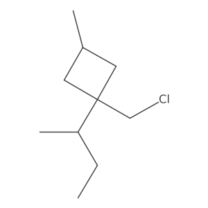 1-(Butan-2-yl)-1-(chloromethyl)-3-methylcyclobutane结构式
