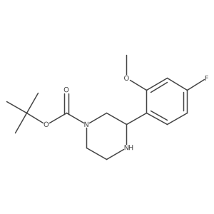 Tert-butyl 3-(4-fluoro-2-methoxyphenyl)piperazine-1-carboxylate Structure
