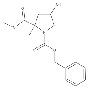 1-Benzyl 2-methyl 4-hydroxy-2-methylpyrrolidine-1,2-dicarboxylate结构式