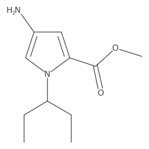 methyl 4-amino-1-(pentan-3-yl)-1H-pyrrole-2-carboxylate结构式