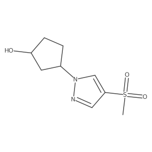 3-(4-methanesulfonyl-1H-pyrazol-1-yl)cyclopentan-1-ol Structure