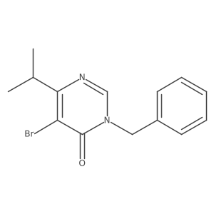 3-Benzyl-5-bromo-6-(propan-2-yl)-3,4-dihydropyrimidin-4-one结构式