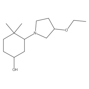 3-(3-Ethoxypyrrolidin-1-yl)-4,4-dimethylcyclohexan-1-ol Structure