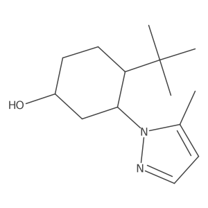 4-tert-butyl-3-(5-methyl-1H-pyrazol-1-yl)cyclohexan-1-ol Structure