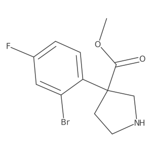 Methyl 3-(2-bromo-4-fluorophenyl)pyrrolidine-3-carboxylate Structure