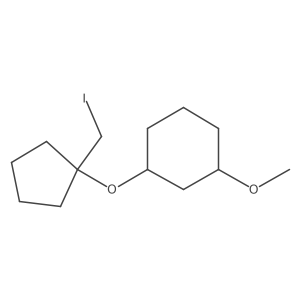 1-{[1-(Iodomethyl)cyclopentyl]oxy}-3-methoxycyclohexane结构式
