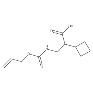 2-Cyclobutyl-3-{[(prop-2-en-1-yloxy)carbonyl]amino}propanoic acid结构式