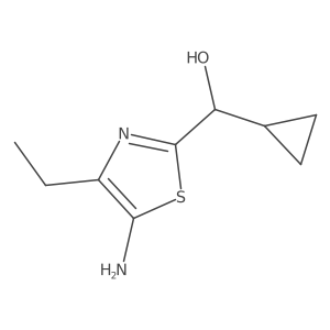(5-Amino-4-ethyl-1,3-thiazol-2-yl)(cyclopropyl)methanol Structure