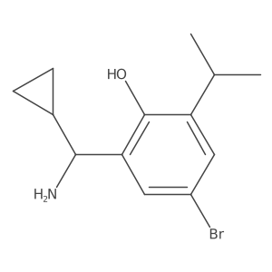 2-[Amino(cyclopropyl)methyl]-4-bromo-6-(propan-2-yl)phenol Structure