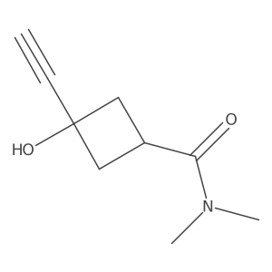 3-ethynyl-3-hydroxy-N,N-dimethylcyclobutane-1-carboxamide Structure