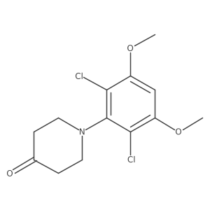 1-(2,6-Dichloro-3,5-dimethoxyphenyl)piperidin-4-one结构式
